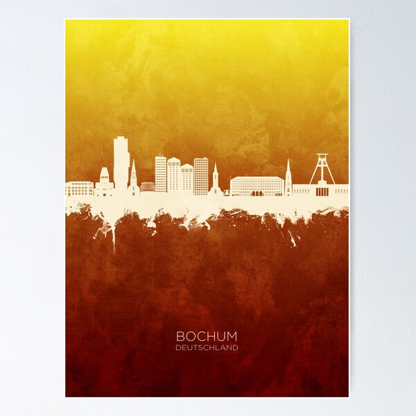 Item preview, Bochum Germany Skyline designed and sold by ArtPrints.