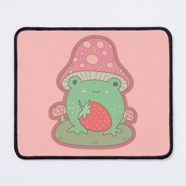 Item preview, Strawberry Frog Cottagecore Aesthetic designed and sold by GrimButterfly.