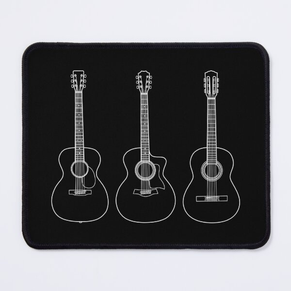 Item preview, Acoustic Guitar Collection Outline Dark Theme designed and sold by nightsworthy.