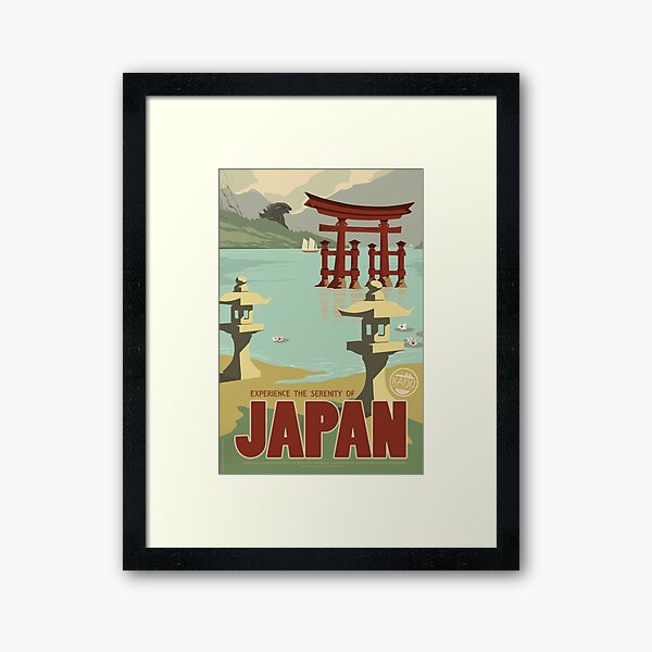 Vista previa del artículo con la obra «Japón - Kaiju Travel Poster», diseñado y vendido por BigBadRobot.