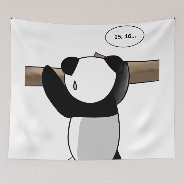 Item preview, Panda working out designed and sold by BeccaKenDesigns.