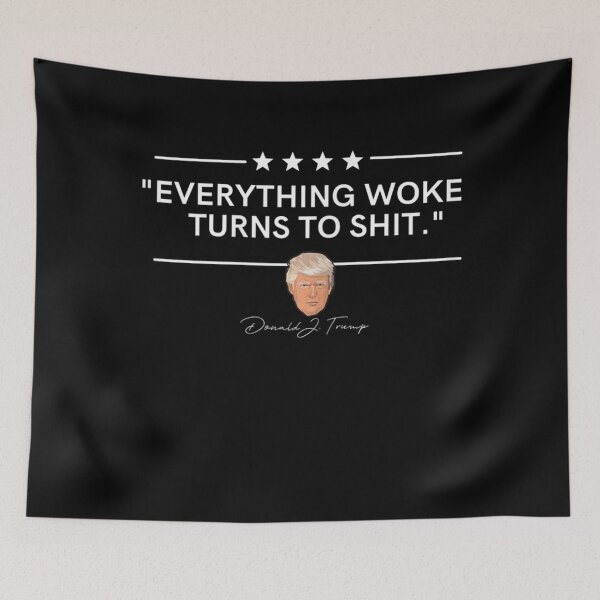 Item preview, Funny Trump "Everything Woke Turns to Shit" Political Gift  designed and sold by AlvaShop.