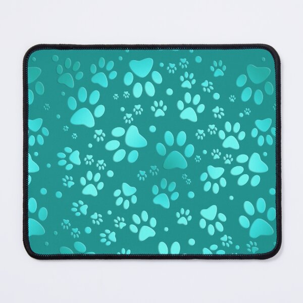 Item preview, Cute animal paws pattern in teal - pets designed and sold by MadandMean.