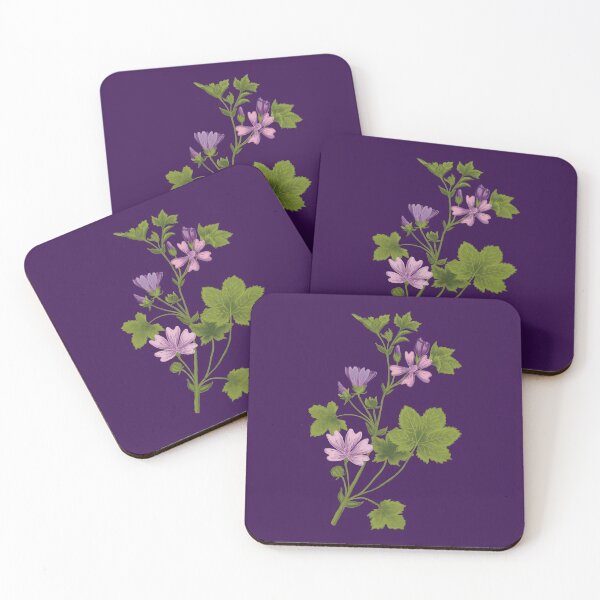 Item preview, Wild mallow botanical drawing designed and sold by Luaillustration.