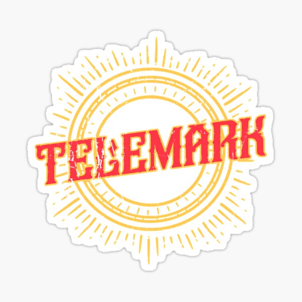 "Retro Telemark Ski Vintage Telemarking Telemarker " Sticker for Sale
