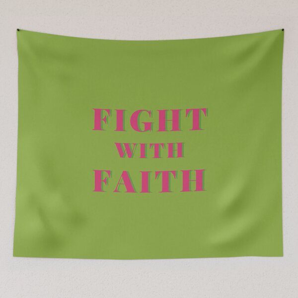Item preview, Text design with words fight with faith designed and sold by Trianglegreen.