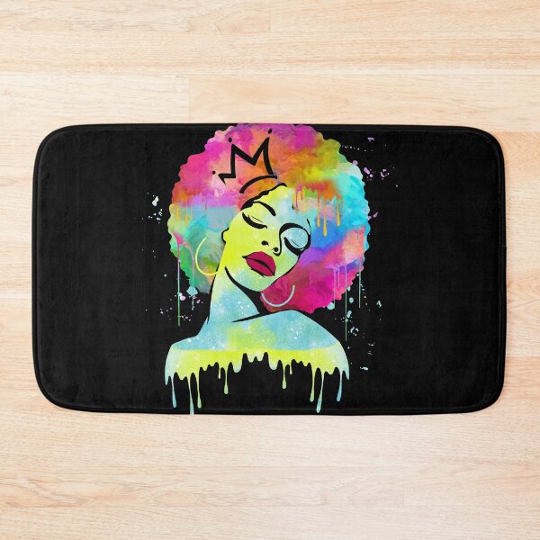 Item preview, Black Queen Afro Melanin Watercolor Art designed and sold by FucaGirl.