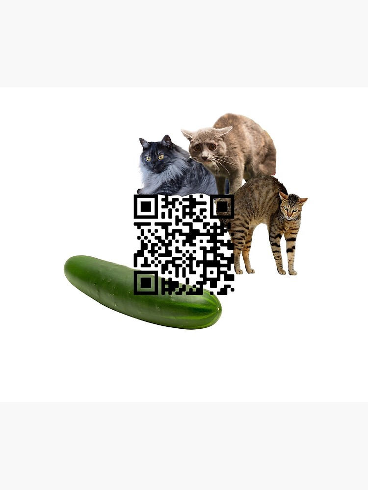 "" Cats and Cucumbers " QR code design" Poster for Sale by QRcodeTees