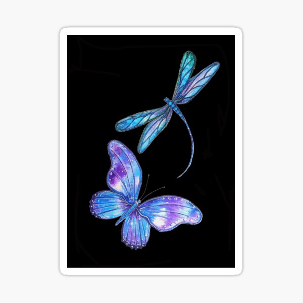 Dragonfly and Butterfly Wings Sticker