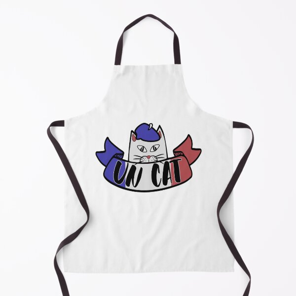 Item preview, Un Cat Counting Pun, Funny French Flag Cat and Beret designed and sold by Redmanrooster.