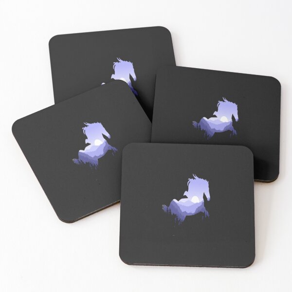 Item preview, Beautiful Galloping Horse Forest Mountain Silhouette designed and sold by Linh-1.