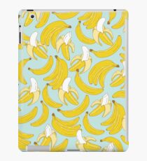 Vinilo o funda para iPad Patrón de plátano sobre fondo turquesa