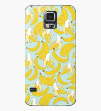 Bananenmuster auf Türkishintergrund Hülle & Klebefolie für Samsung Galaxy