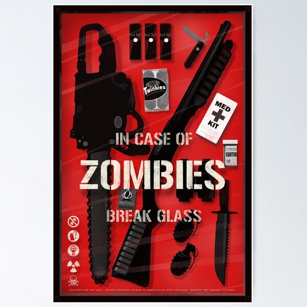 Zombie Survival Kit Posters for Sale