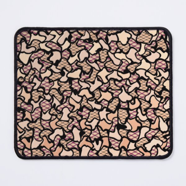 Item preview, Fishnet and Skin Tone Wobbly Mosaic Tiles Pattern designed and sold by MarkUK97.