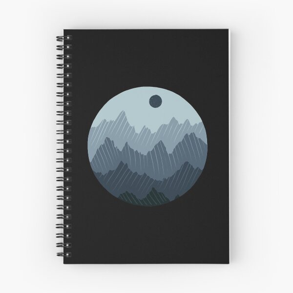 Artikelvorschau, Blaue monochromatische Bergkette in einem Kreis entworfen und verkauft von MaisTram.