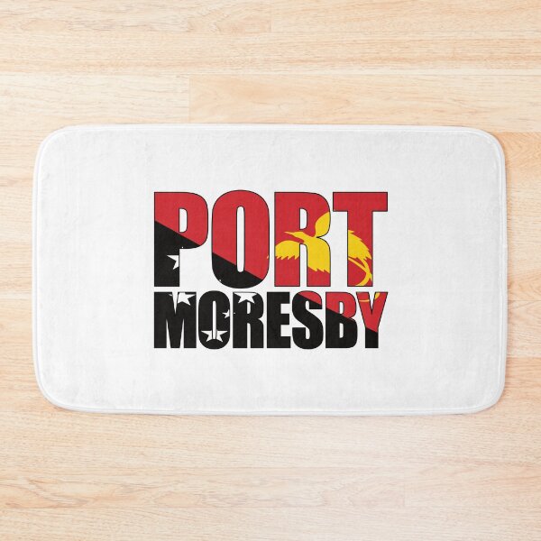 Item preview, Port Moresby with Papua New Guinea Flag designed and sold by PNG-pikinini.