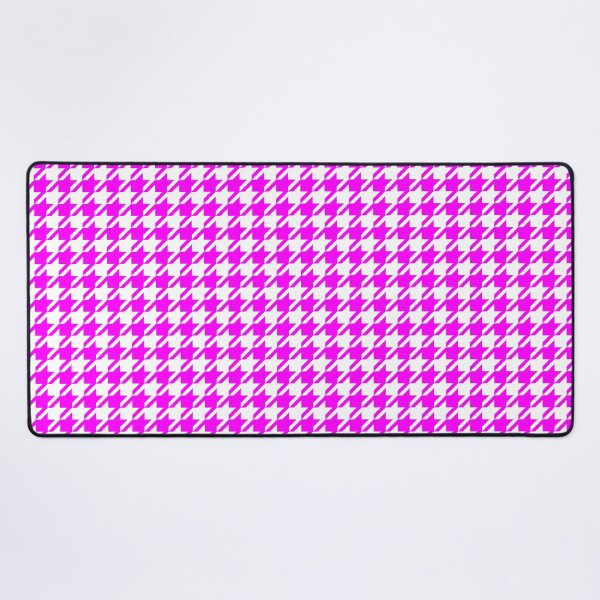 Item preview, Houndstooth Hot Pink on White Pattern designed and sold by MarkUK97.