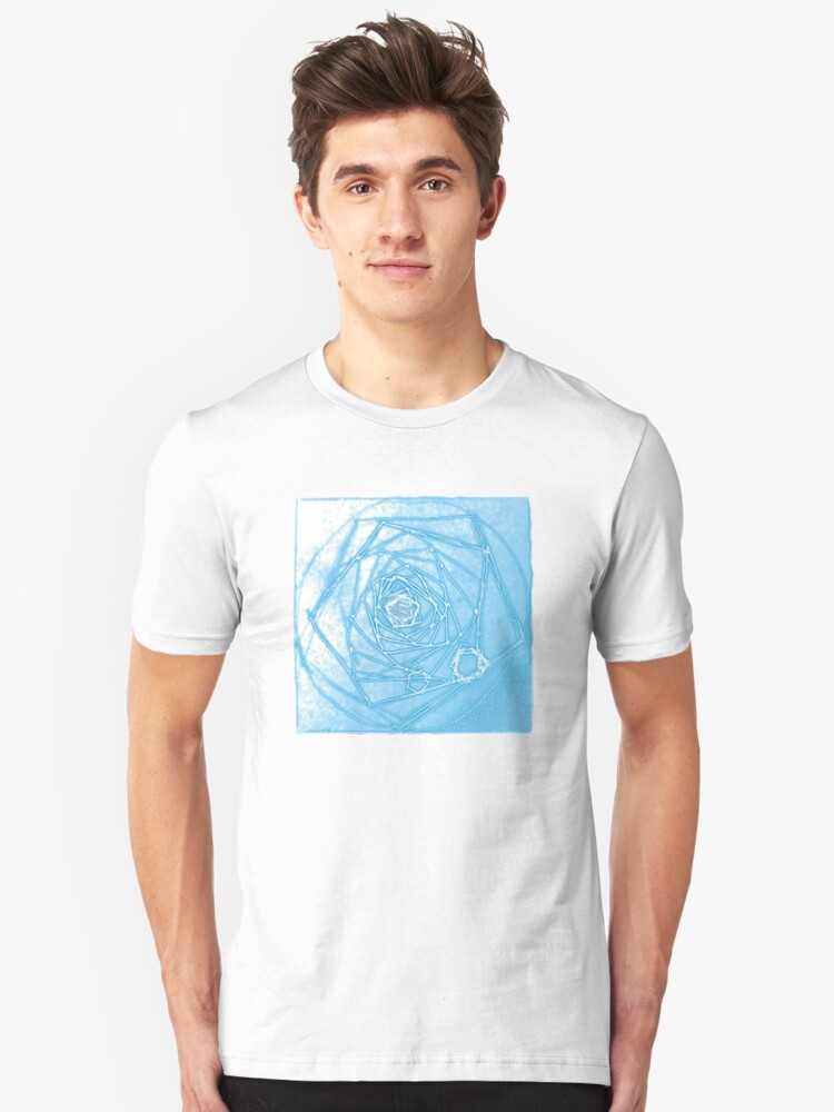 Alternate view of Magical Blue Fractal Depth Tee Slim Fit T-Shirt