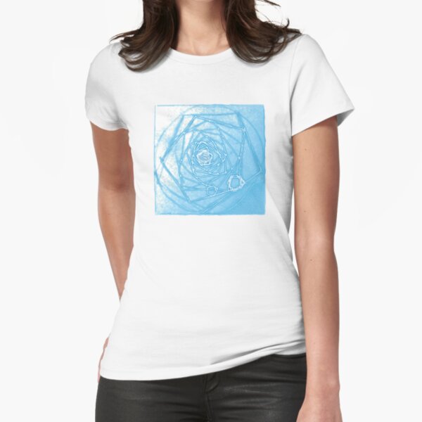Magical Blue Fractal Depth Tee Fitted T-Shirt