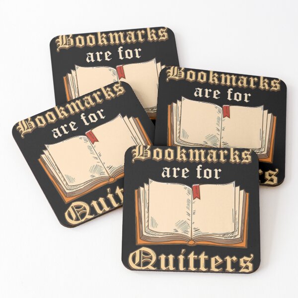 Item preview, BOOKMARKS ARE FOR QUITTERS FUNNY BOOK LOVER READING designed and sold by Iceberg382.