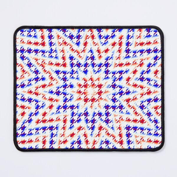Item preview, Houndstooth Red White and Blue Psychedelic Star Pattern designed and sold by MarkUK97.