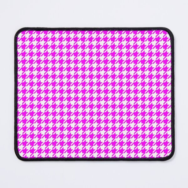 Item preview, Houndstooth Hot Pink on White Pattern designed and sold by MarkUK97.