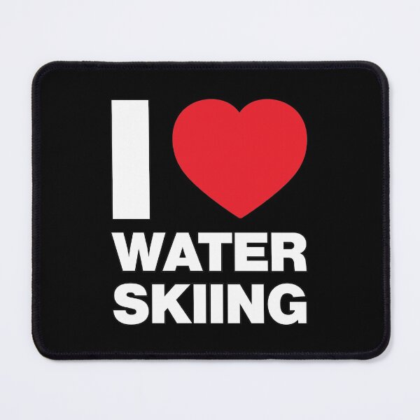 Item preview, I love Water Skiing Red Heart designed and sold by Thestarrysky.