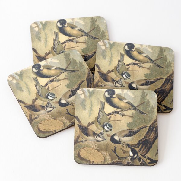 Item preview, Bluetit, Great tit and other Titmice birds designed and sold by Vintage Designs +.