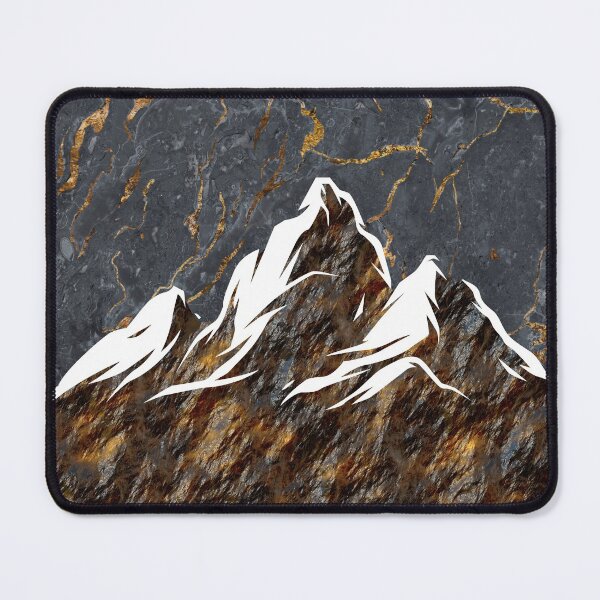 Item preview, Snowy Mountains With Marbling Texture Pattern designed and sold by MintaApparel.