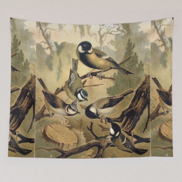 Item preview, Bluetit, Great tit and other Titmice birds designed and sold by Vintage Designs +.