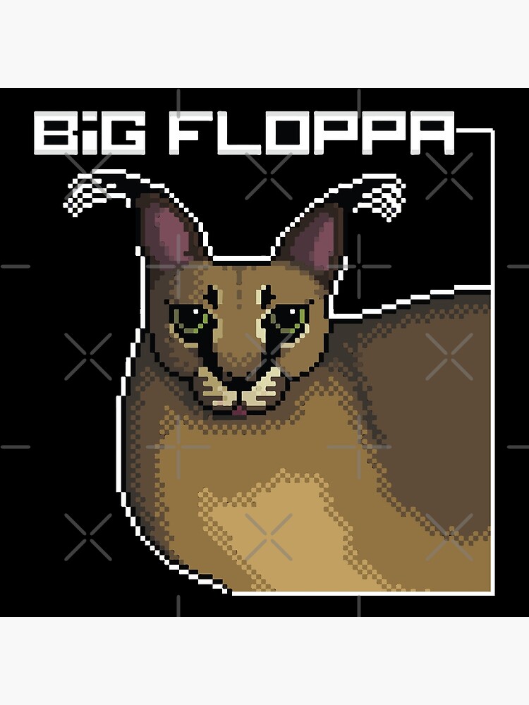 Big Floppa with glasses Art Print for Sale by dinnashop
