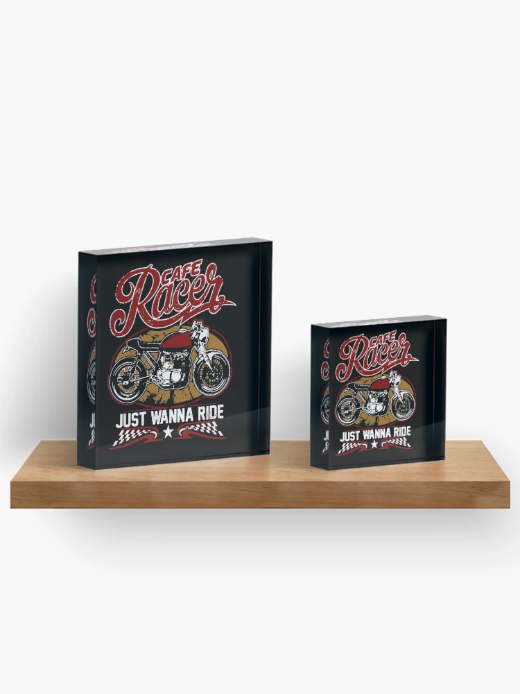 Thumbnail 3 of 5, Acrylic Block, Cafe Racer Ride designed and sold by RebuiltMath.