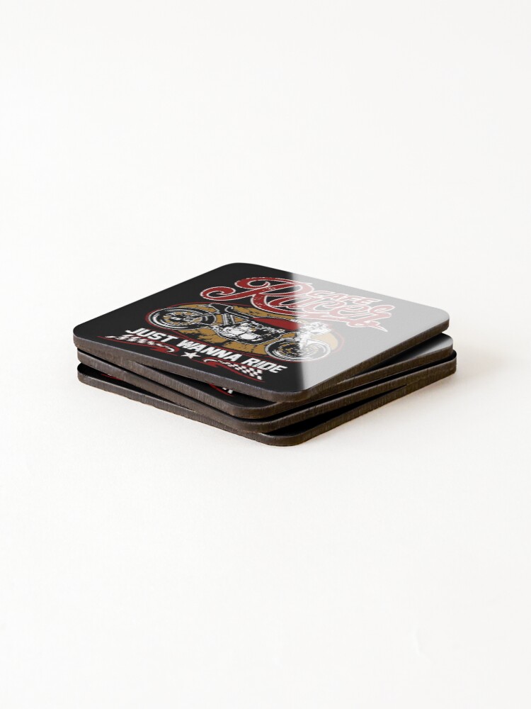 Thumbnail 4 of 5, Coasters (Set of 4), Cafe Racer Ride designed and sold by RebuiltMath.