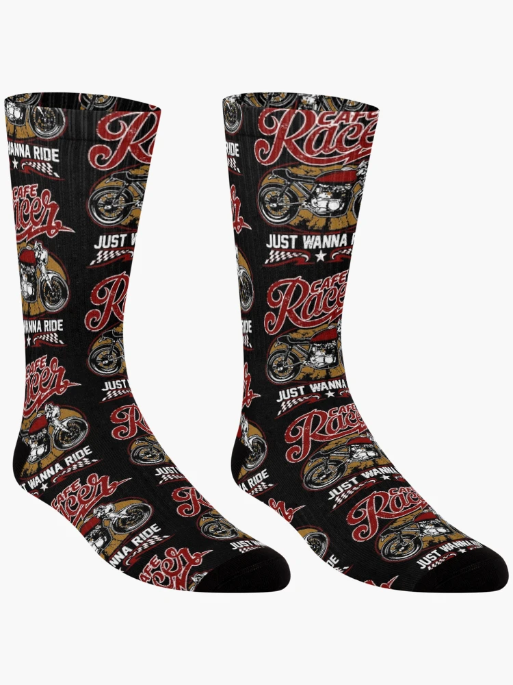 Thumbnail 3 of 5, Socks, Cafe Racer Ride designed and sold by RebuiltMath.