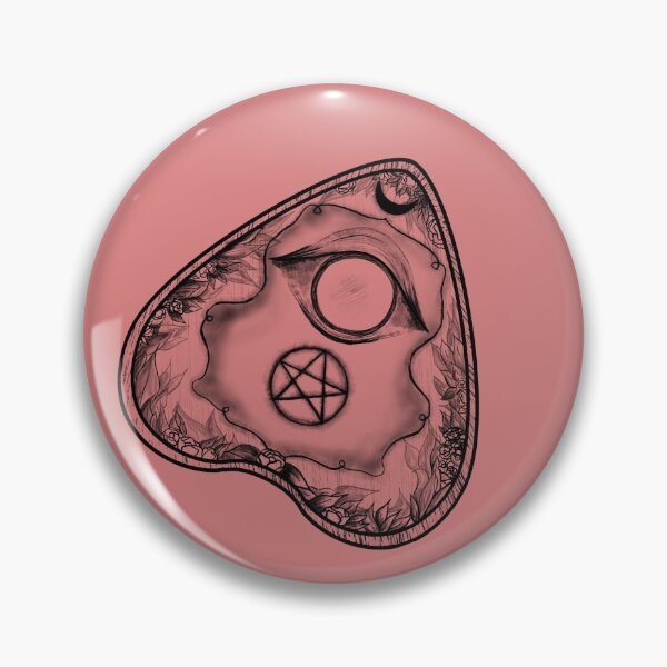 Item preview, Occult Planchette with Pentacle & Florals designed and sold by WitchInTheWack.