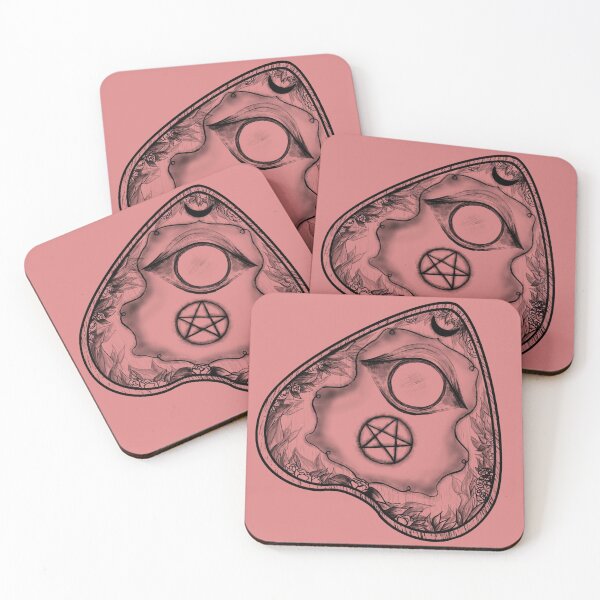 Item preview, Occult Planchette with Pentacle & Florals designed and sold by WitchInTheWack.