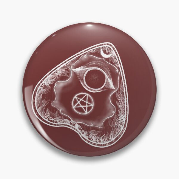 Item preview, White Occult Planchette with Pentacle & Florals designed and sold by WitchInTheWack.