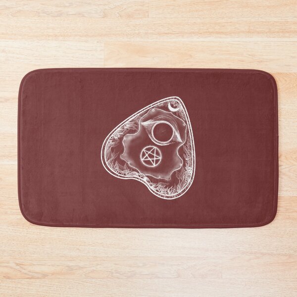 Item preview, White Occult Planchette with Pentacle & Florals designed and sold by WitchInTheWack.