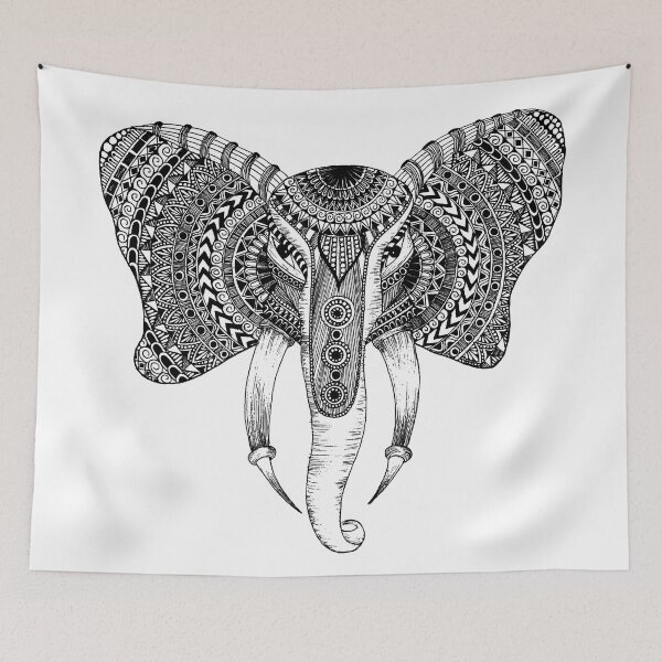 Item preview, Magnificent Elephant Mandala  designed and sold by MinArt Illustrations.