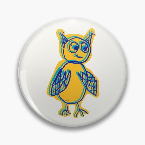 Item preview, owl overlay yellow blue designed and sold by MentaLee.
