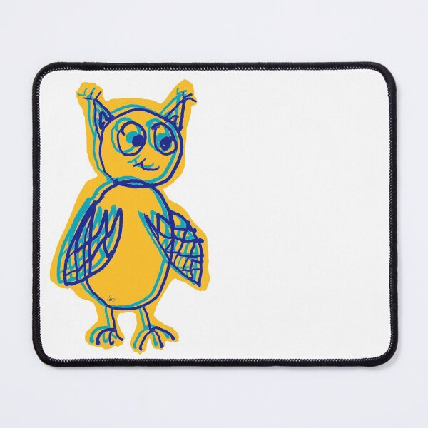 Item preview, owl overlay yellow blue designed and sold by MentaLee.