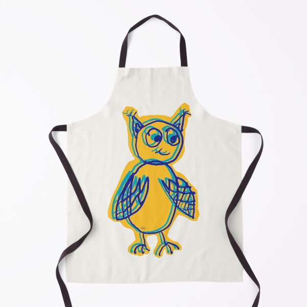 Item preview, owl overlay yellow blue designed and sold by MentaLee.