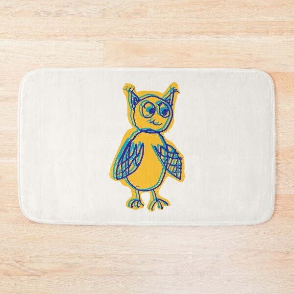 Item preview, owl overlay yellow blue designed and sold by MentaLee.