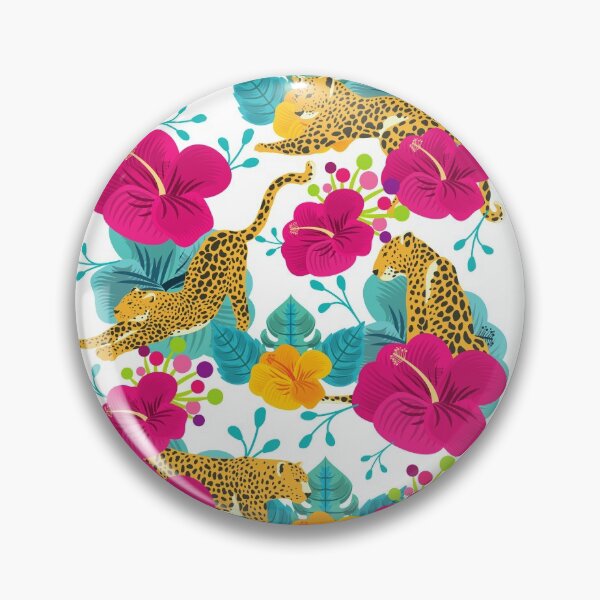 Item preview, Leopards in Hibiscus Forest designed and sold by sunnybunnyhoney.