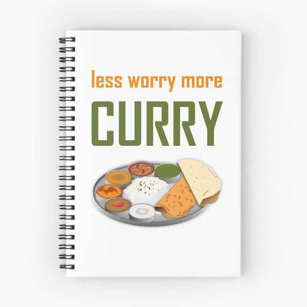 Item preview, less worry more curry designed and sold by Skipperatthebay.