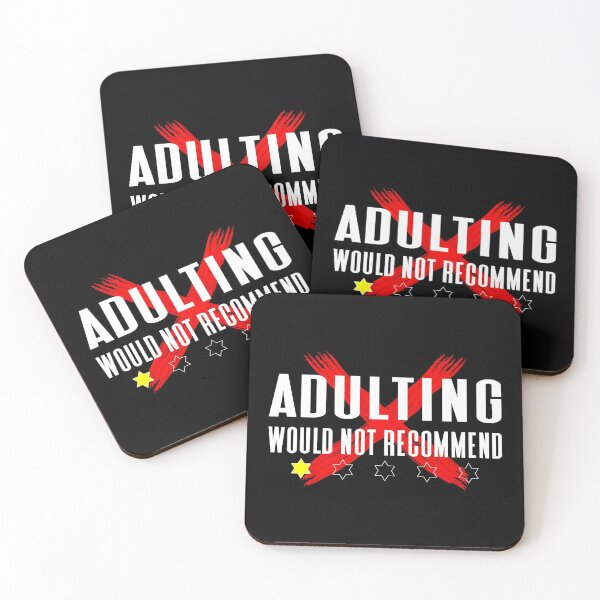 Item preview, Adulting Would Not Recommend Word and Cross and Star designed and sold by Vasabi88.