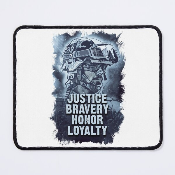Item preview, Justice Bravery Honor Loyalty Warriors Code of Conduct designed and sold by Naumovski.