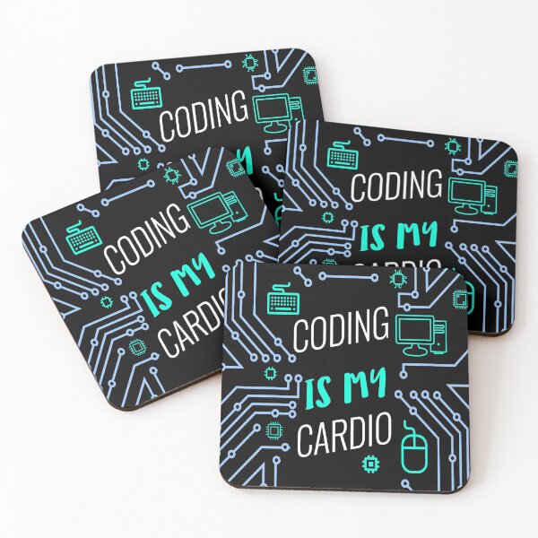 Item preview, Coding is my cardio Funny Programmer gift designed and sold by dreamofdenim.