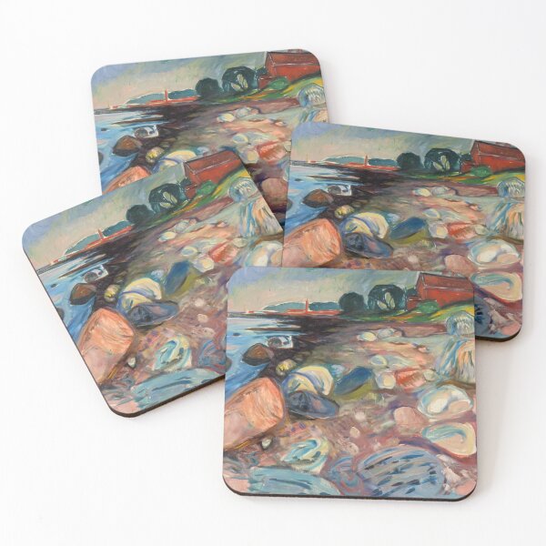 Item preview, Edvard Munch - Shore with Red House designed and sold by Vivanne-art.